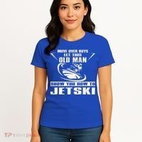 Old Man How To Jetski Cool Retro JetSki Jet Skiing Women's T-Shirt thumb 4
