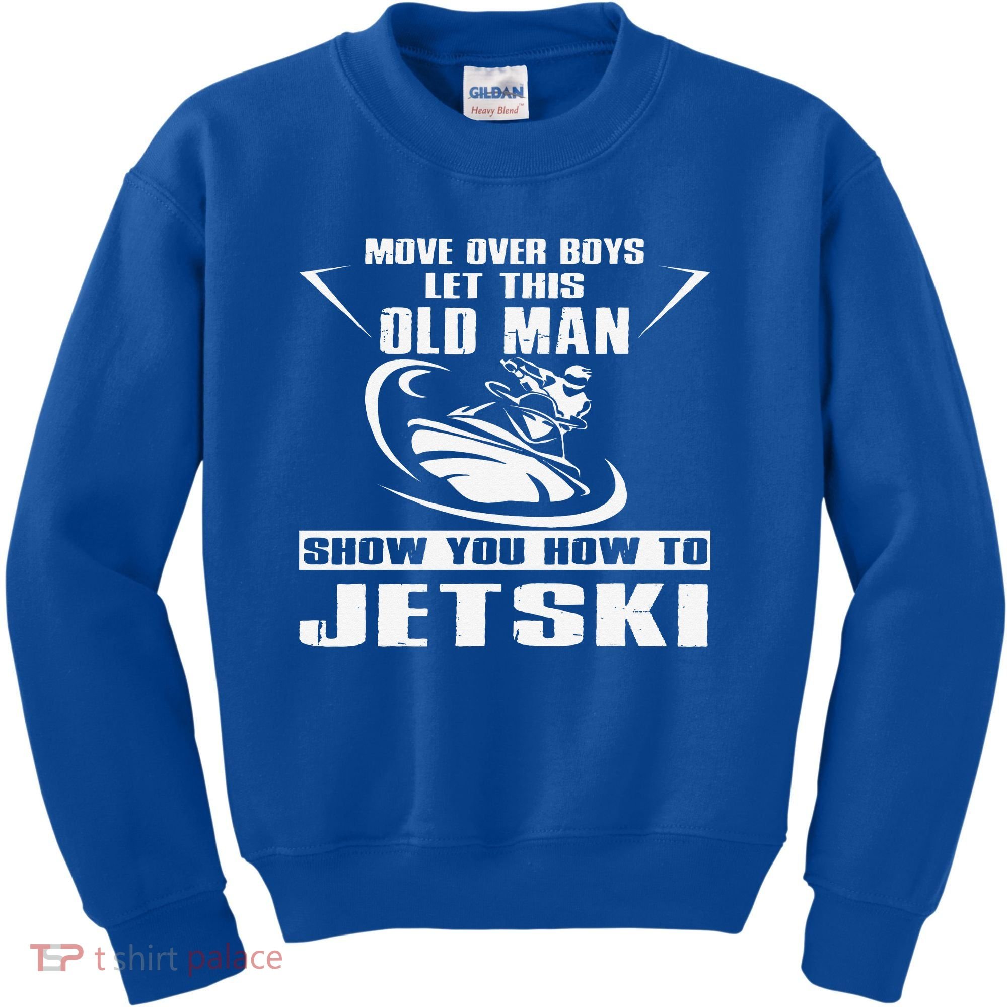 Old Man How To Jetski Cool Retro JetSki Jet Skiing Kids Sweatshirt