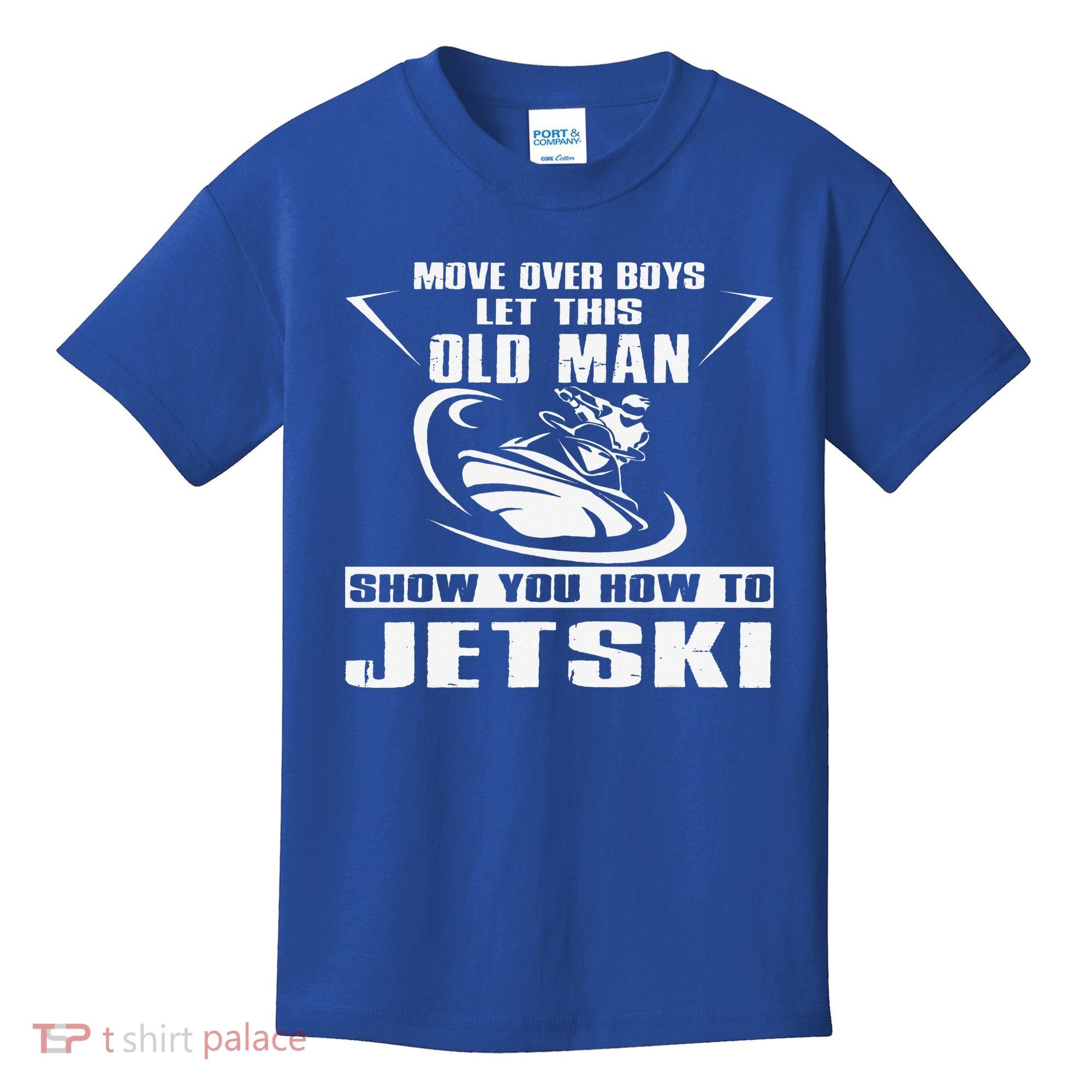 Old Man How To Jetski Cool Retro JetSki Jet Skiing Kids T-Shirt