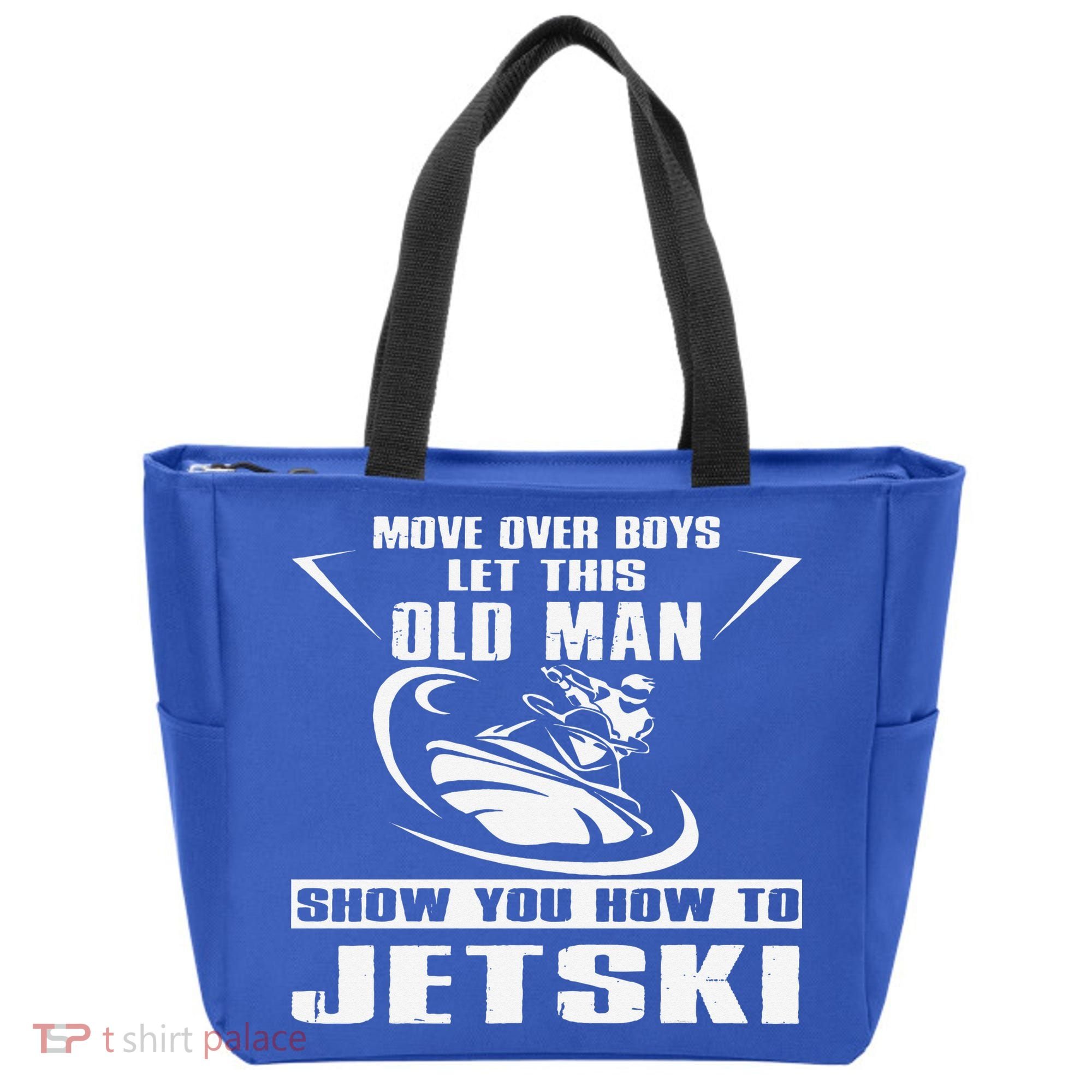 Old Man How To Jetski Cool Retro JetSki Jet Skiing Tote Bag