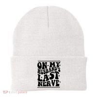 On My Husbands Last Nerve Groovy Wife Life Beanie thumb 0