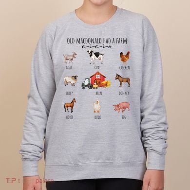 Old Macdonald Had A Farm E I E I O Nursery Song Women's Sweatshirt