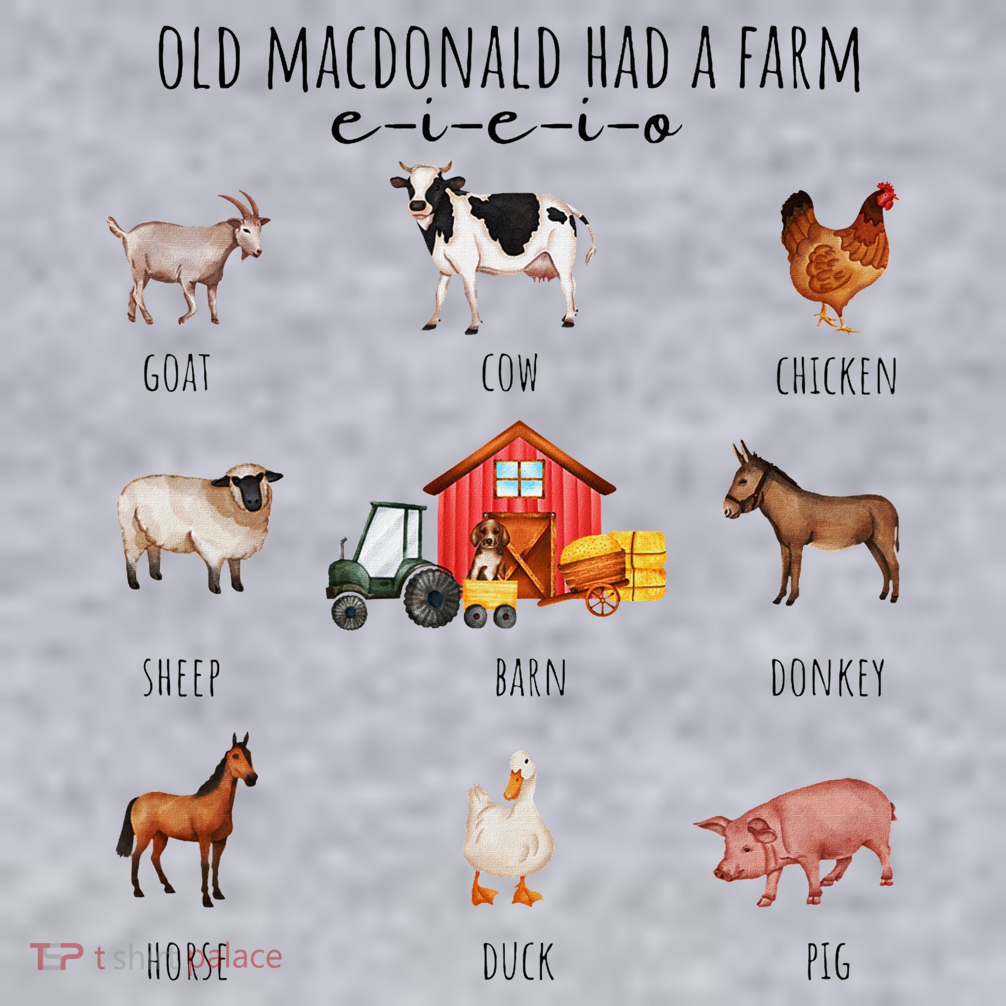 Old Macdonald Had A Farm E I E I O Nursery Song Women's Sweatshirt