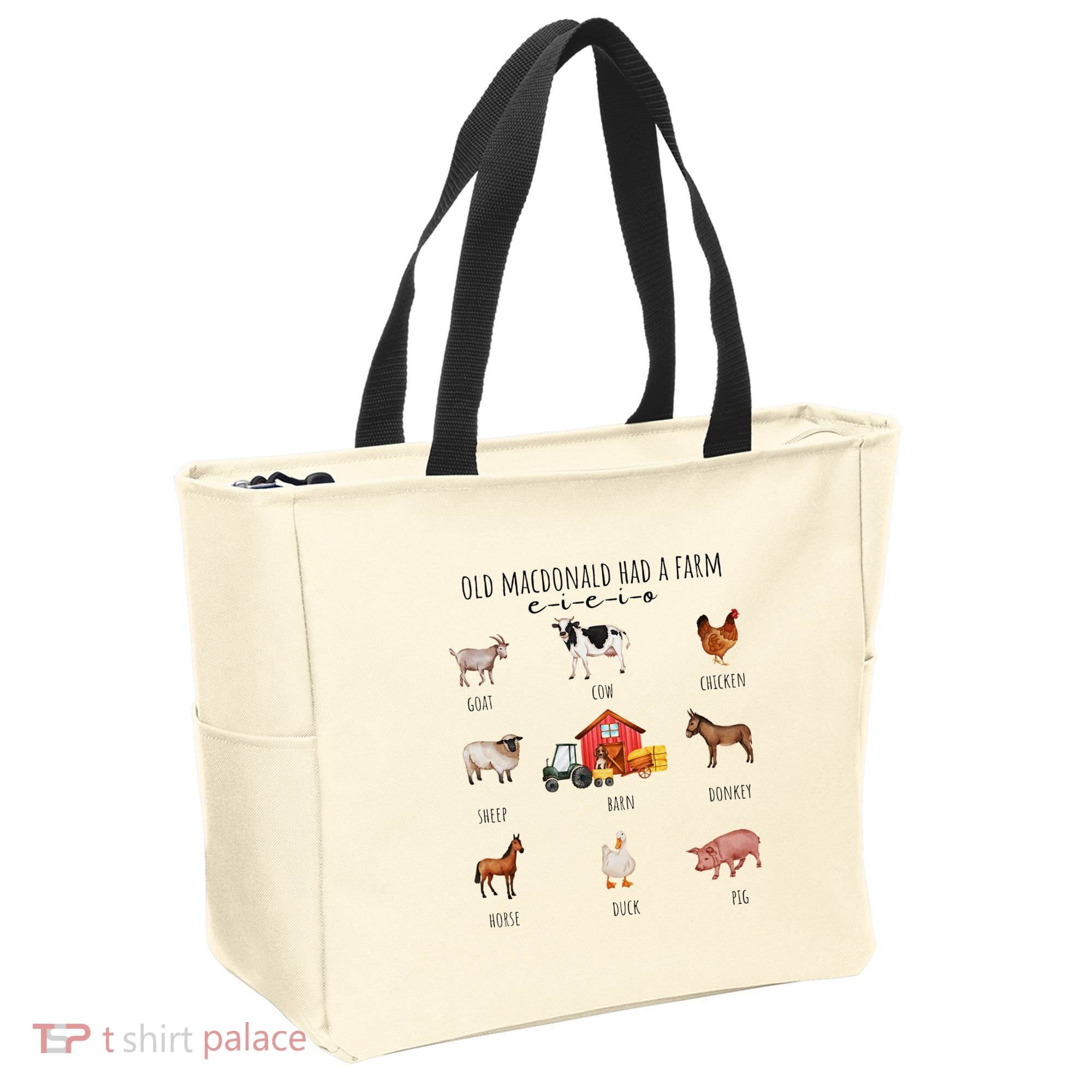 Old Macdonald Had A Farm E I E I O Nursery Song Tote Bag