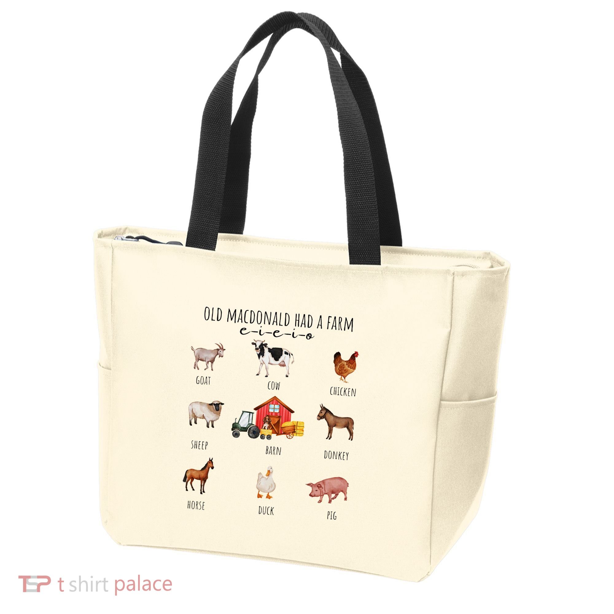 Old Macdonald Had A Farm E I E I O Nursery Song Tote Bag