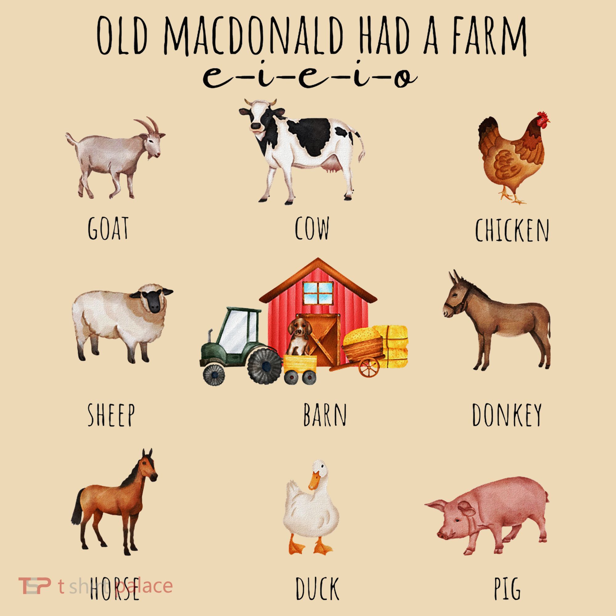 Old Macdonald Had A Farm E I E I O Nursery Song Tote Bag