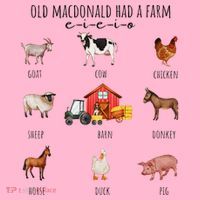 Old Macdonald Had A Farm E I E I O Nursery Song Coaster thumb 2