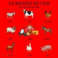 Old Macdonald Had A Farm E I E I O Nursery Song Santa Hat thumb 1
