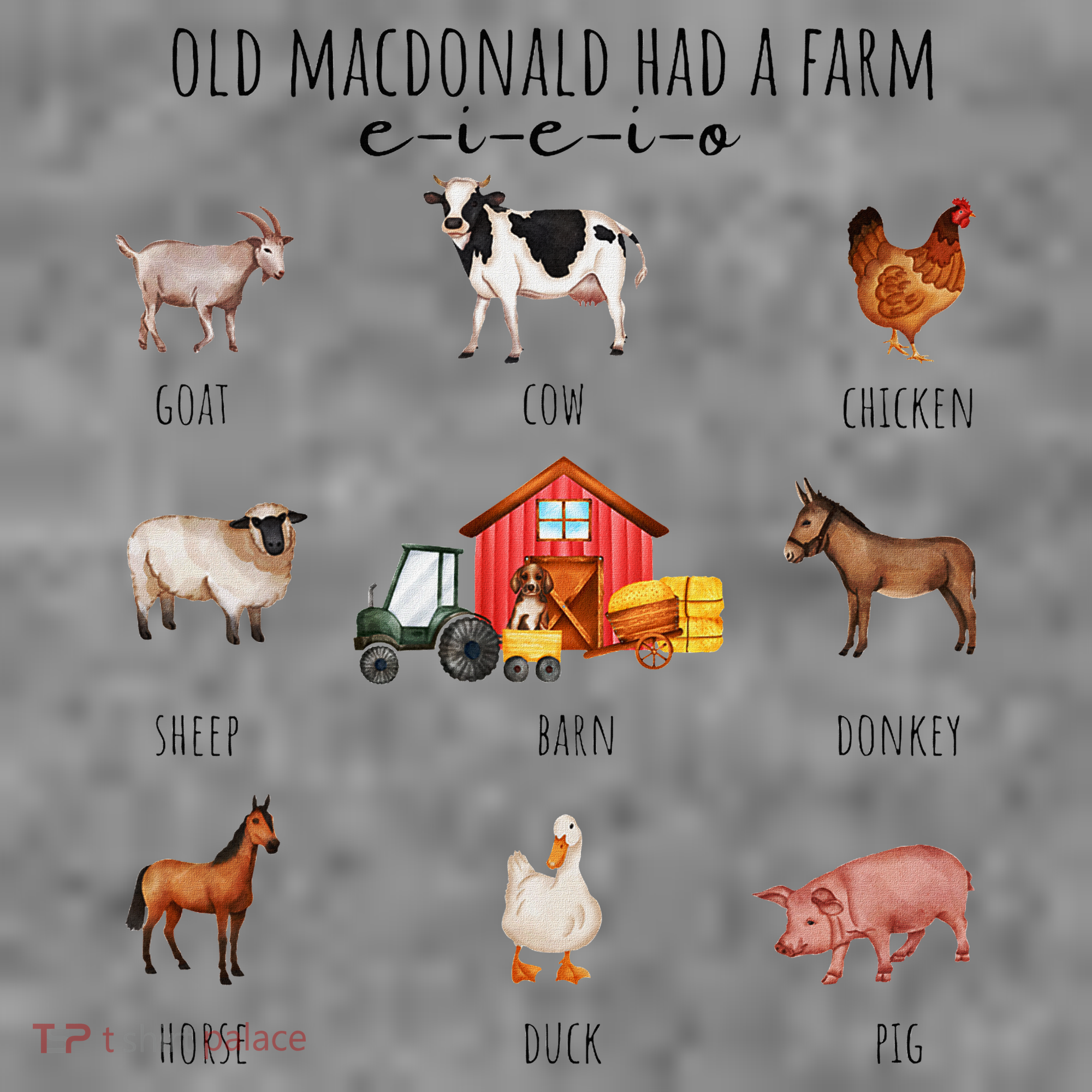 Old Macdonald Had A Farm E I E I O Nursery Song Toddler Hoodie