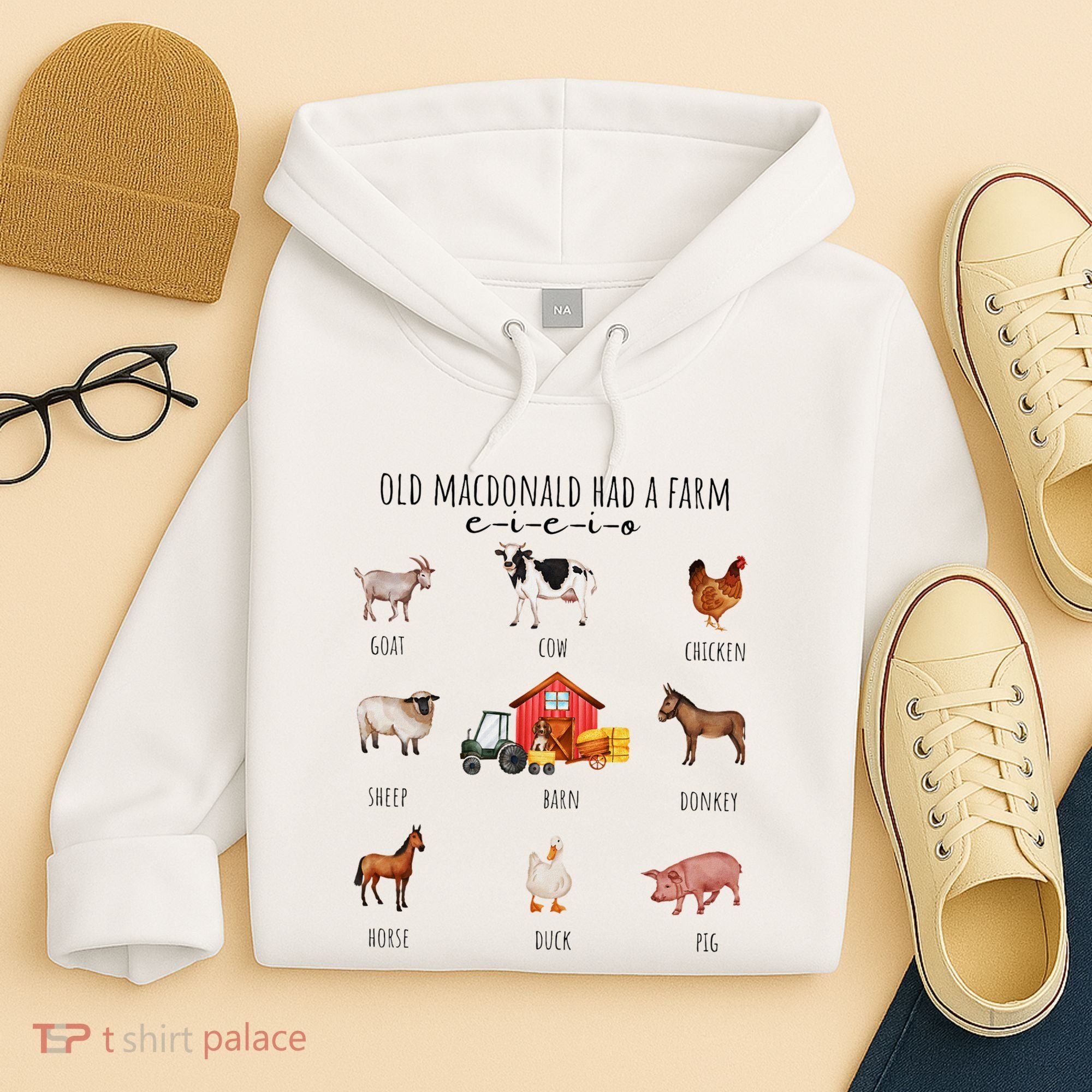 Old Macdonald Had A Farm E I E I O Nursery Song Hoodie
