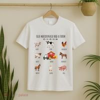 Old Macdonald Had A Farm E I E I O Nursery Song T-Shirt thumb 2