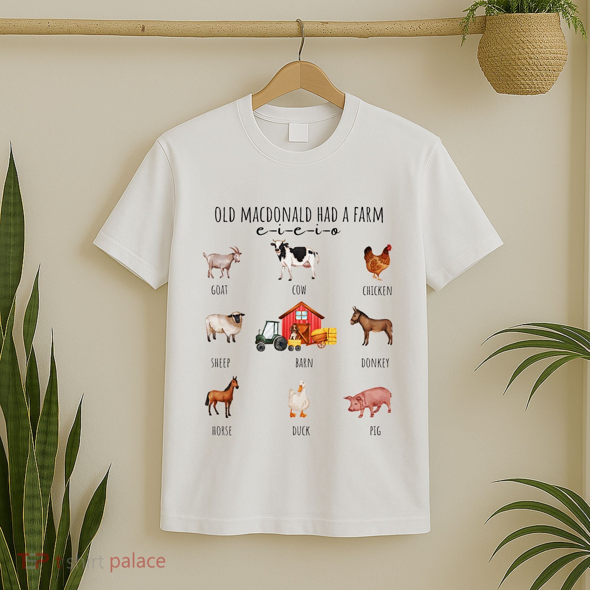 Old Macdonald Had A Farm E I E I O Nursery Song T-Shirt