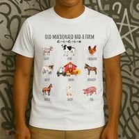 Old Macdonald Had A Farm E I E I O Nursery Song T-Shirt thumb 3