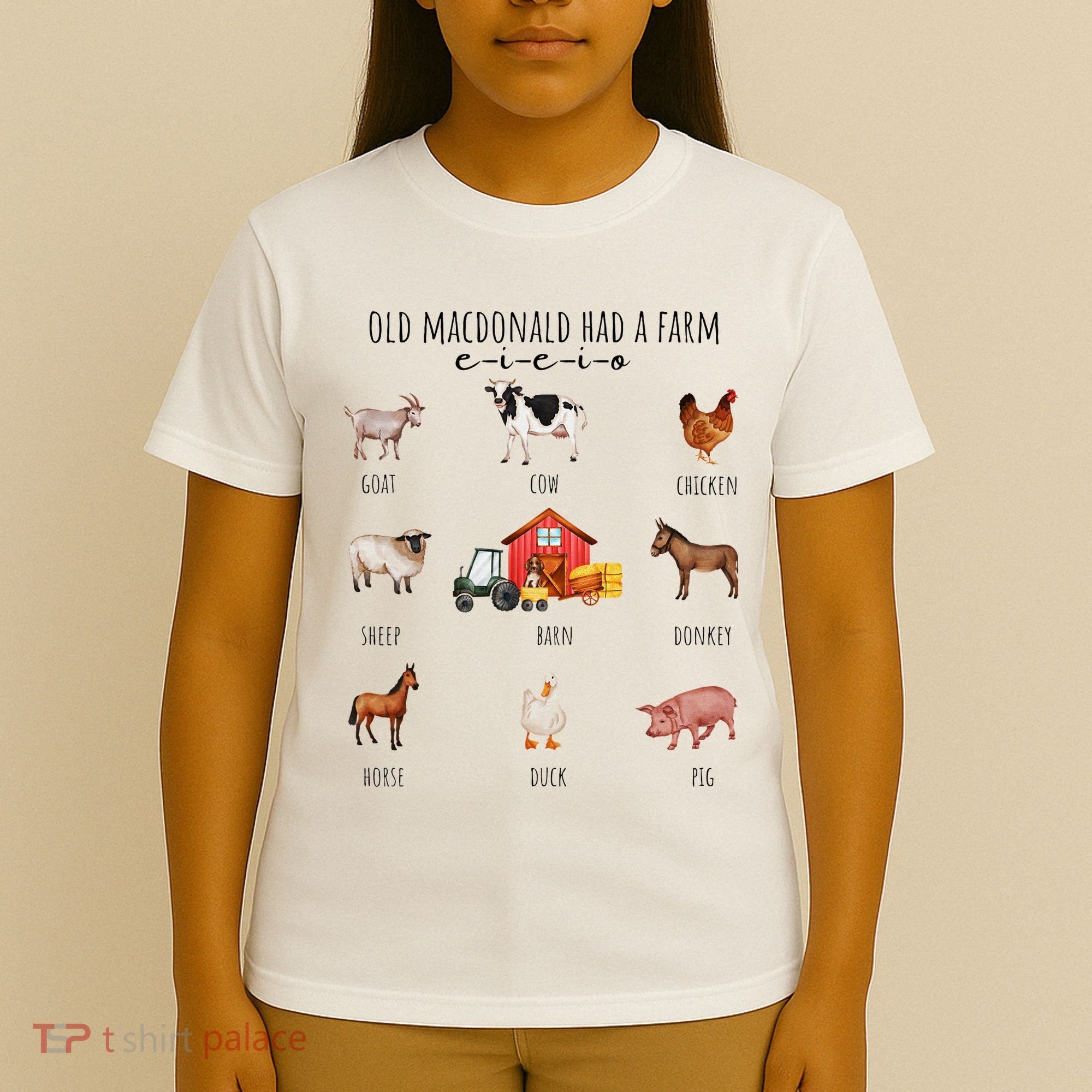 Old Macdonald Had A Farm E I E I O Nursery Song T-Shirt