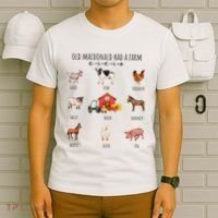 Old Macdonald Had A Farm E I E I O Nursery Song T-Shirt thumb 6