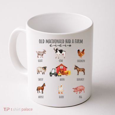 Old Macdonald Had A Farm E I E I O Nursery Song Coffee Mug