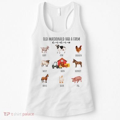 Old Macdonald Had A Farm E I E I O Nursery Song Women's Tank Top