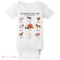Old Macdonald Had A Farm E I E I O Nursery Song Baby Bodysuit thumb 0