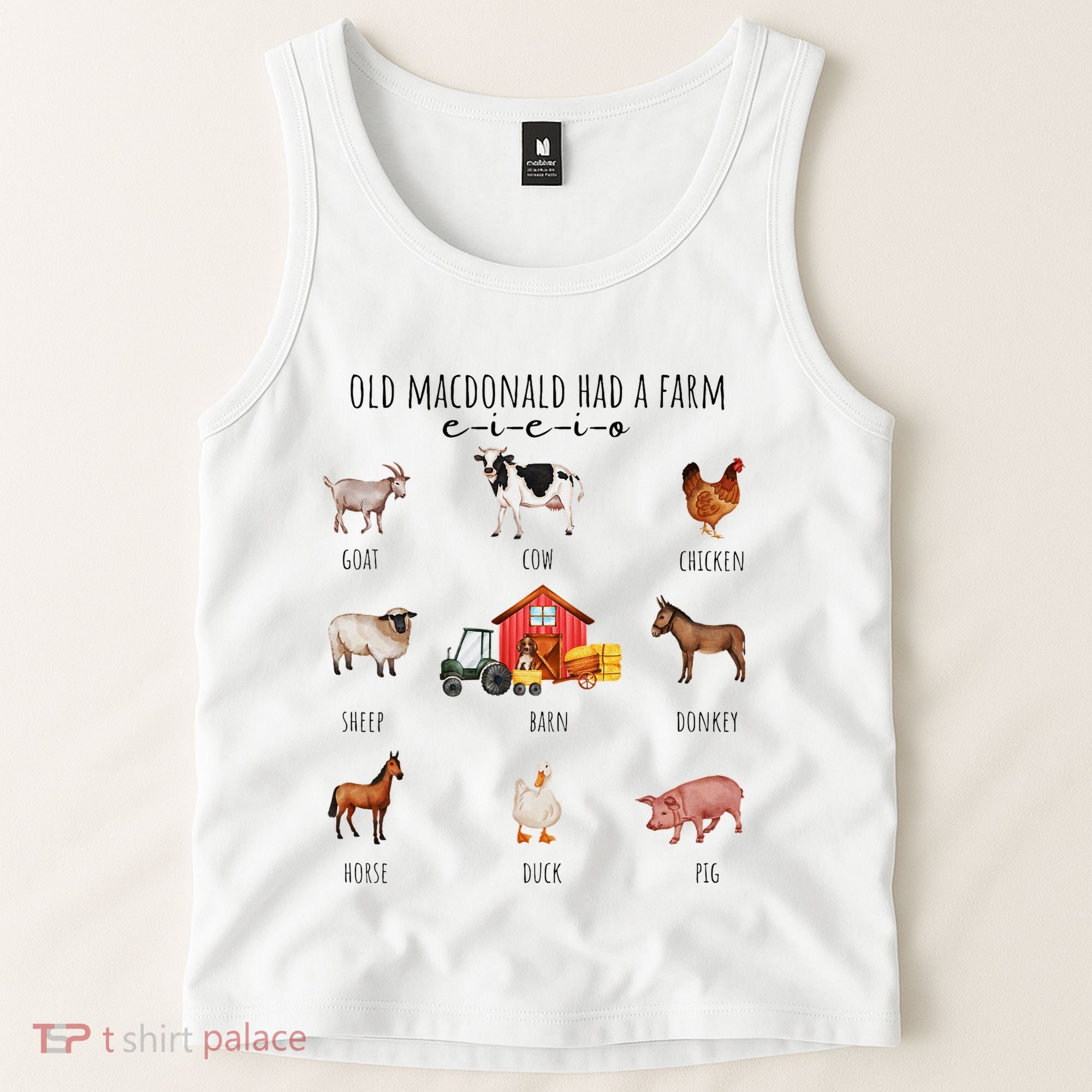 Old Macdonald Had A Farm E I E I O Nursery Song Tank Top