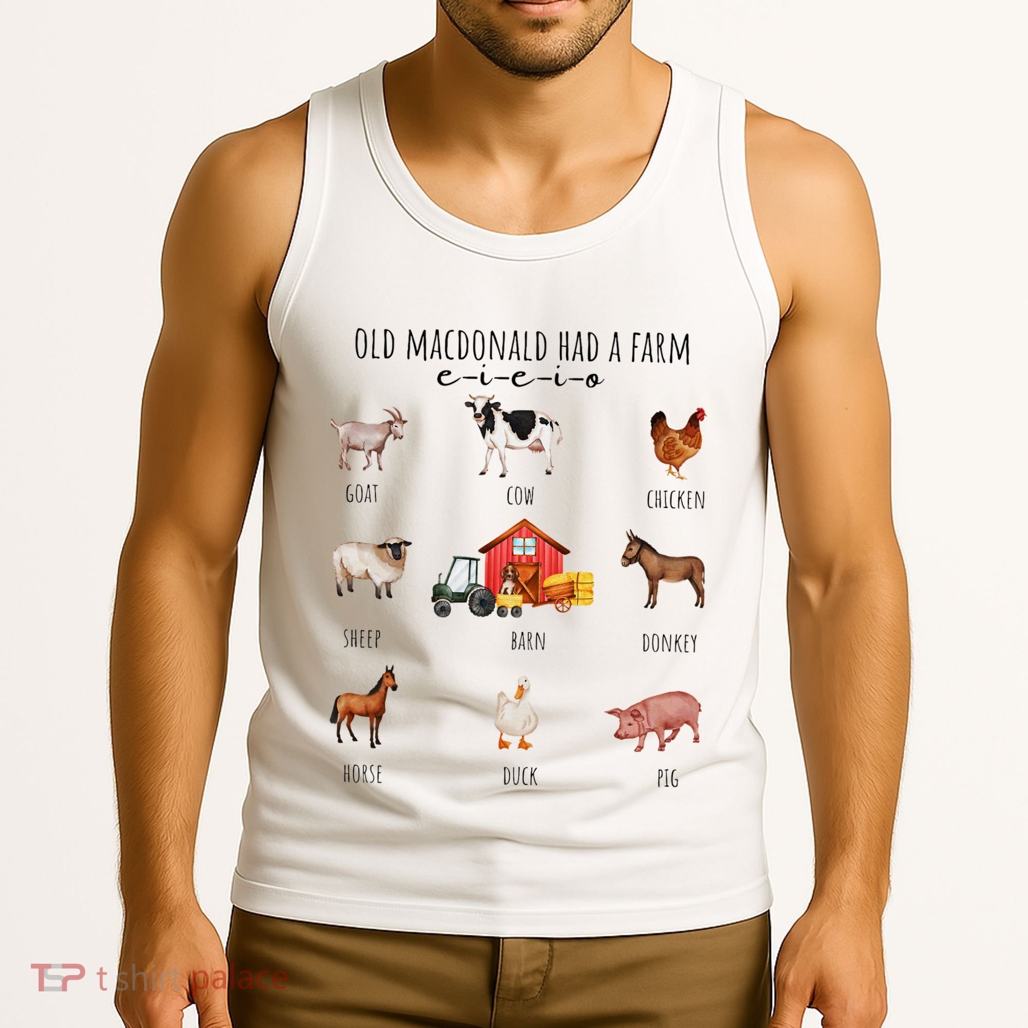 Old Macdonald Had A Farm E I E I O Nursery Song Tank Top