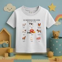 Old Macdonald Had A Farm E I E I O Nursery Song Toddler T-Shirt thumb 3