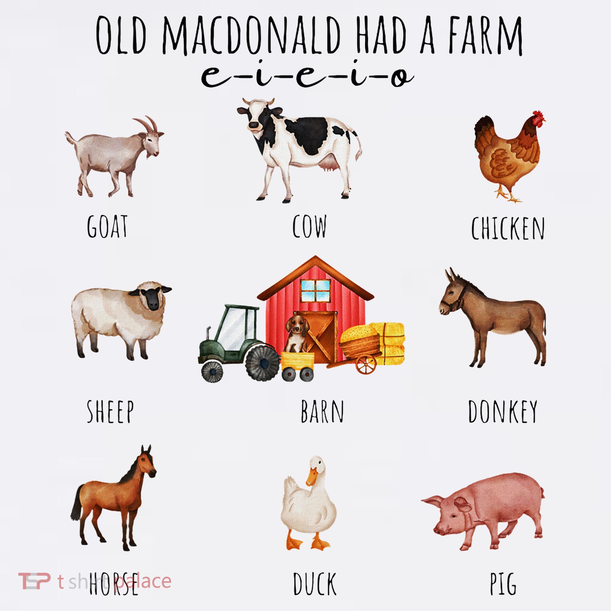 Old Macdonald Had A Farm E I E I O Nursery Song Kids Sweatshirt