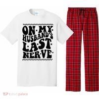 On My Husband's Last Nerve Groovy Wife Life Pajama Set thumb 0