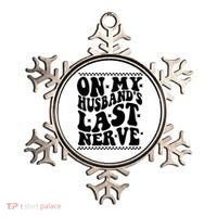 On My Husband's Last Nerve Groovy Wife Life Ornament thumb 0