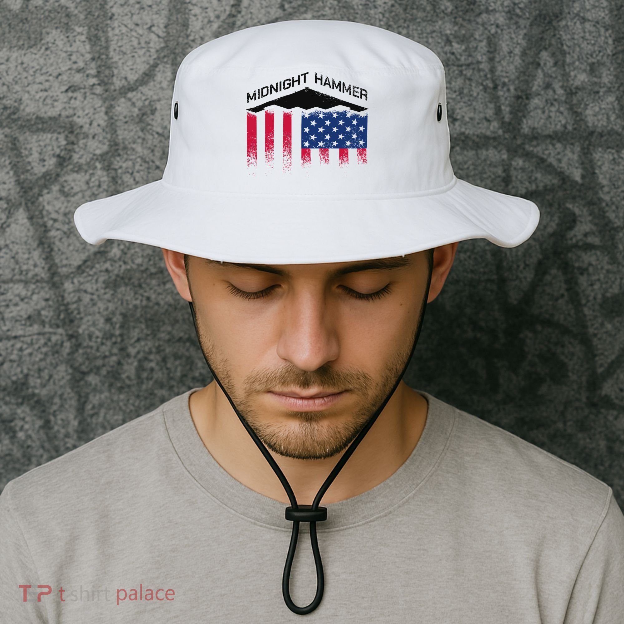 Operation Midnight Hammer American Flag B-2 Bucket Hat