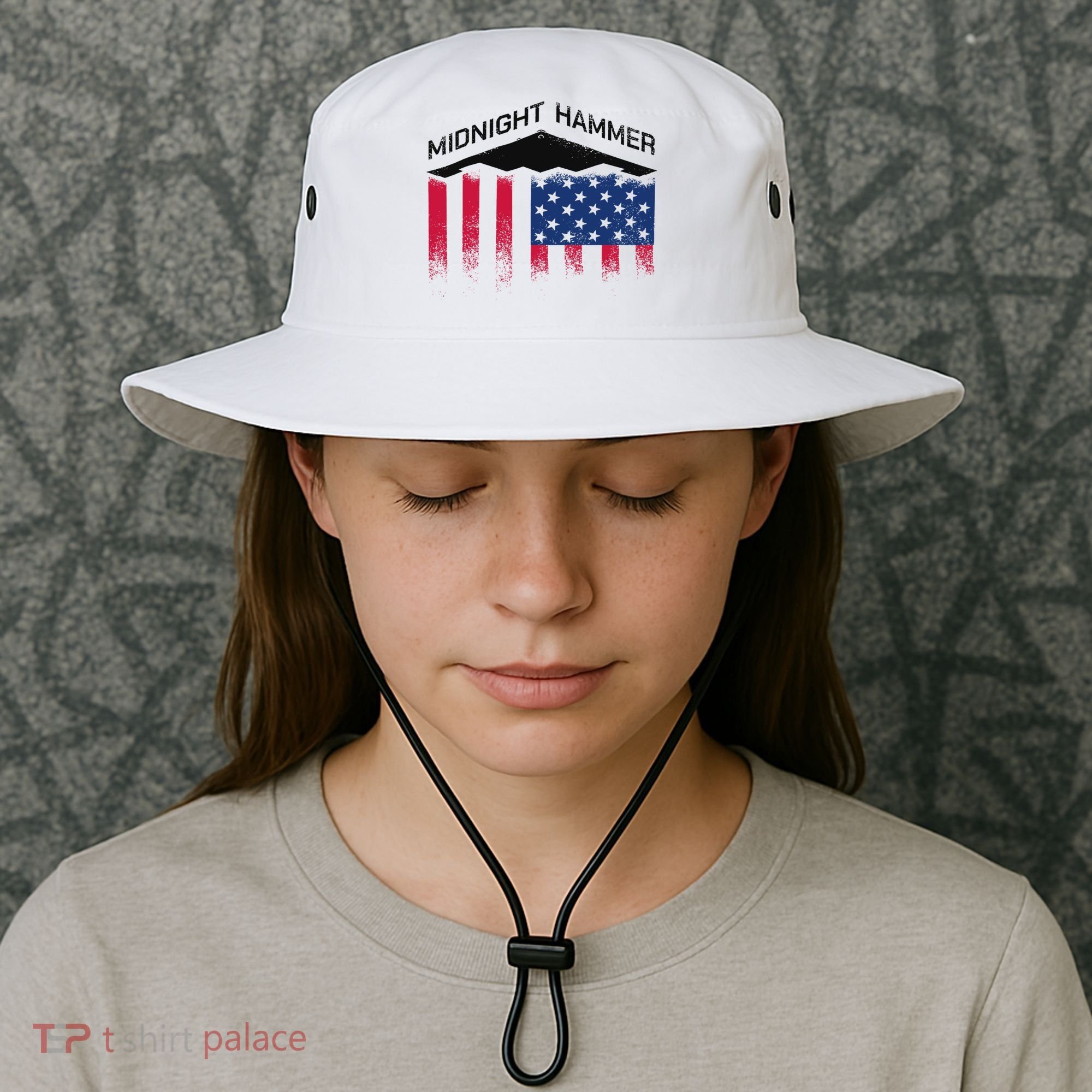 Operation Midnight Hammer American Flag B-2 Bucket Hat