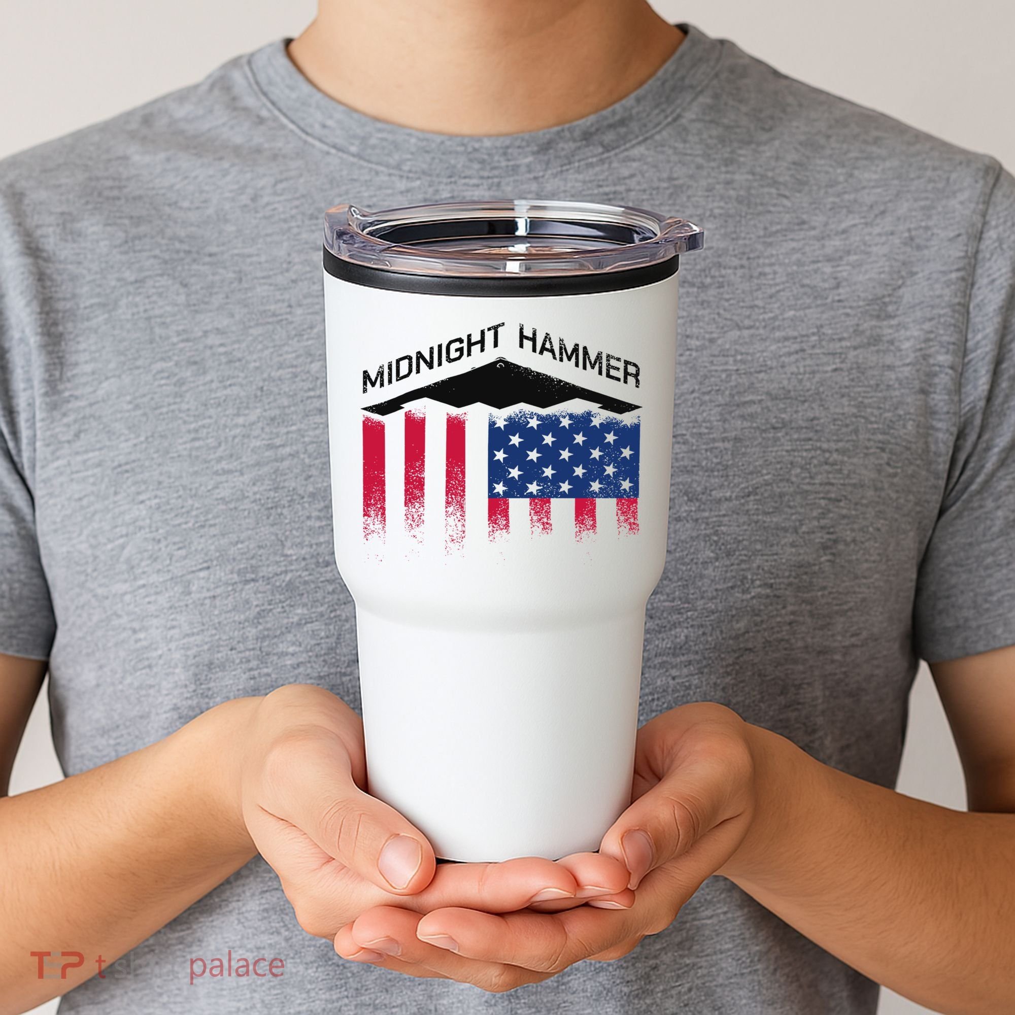 Operation Midnight Hammer American Flag B-2 Tumbler