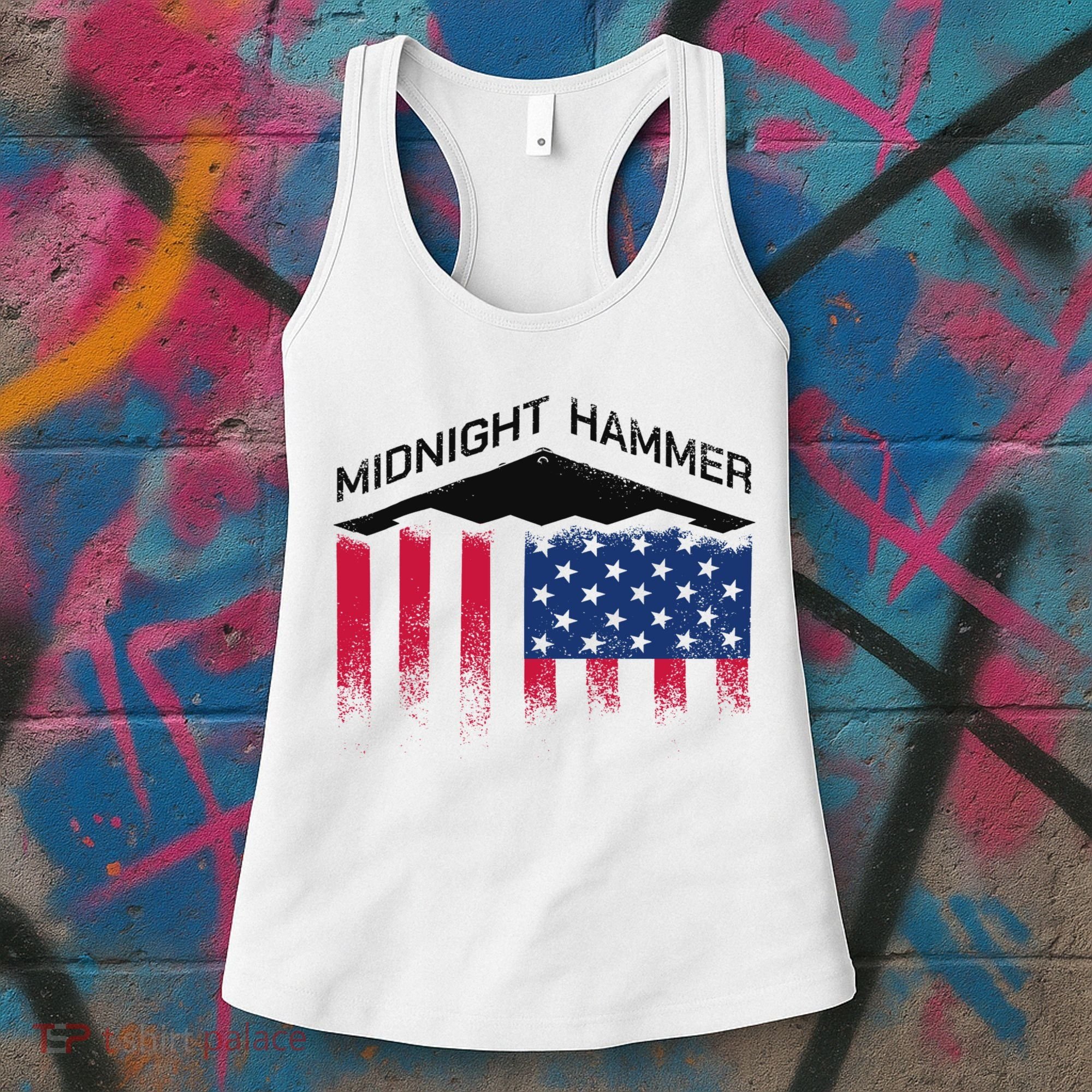 Operation Midnight Hammer American Flag B-2 Women's Tank Top
