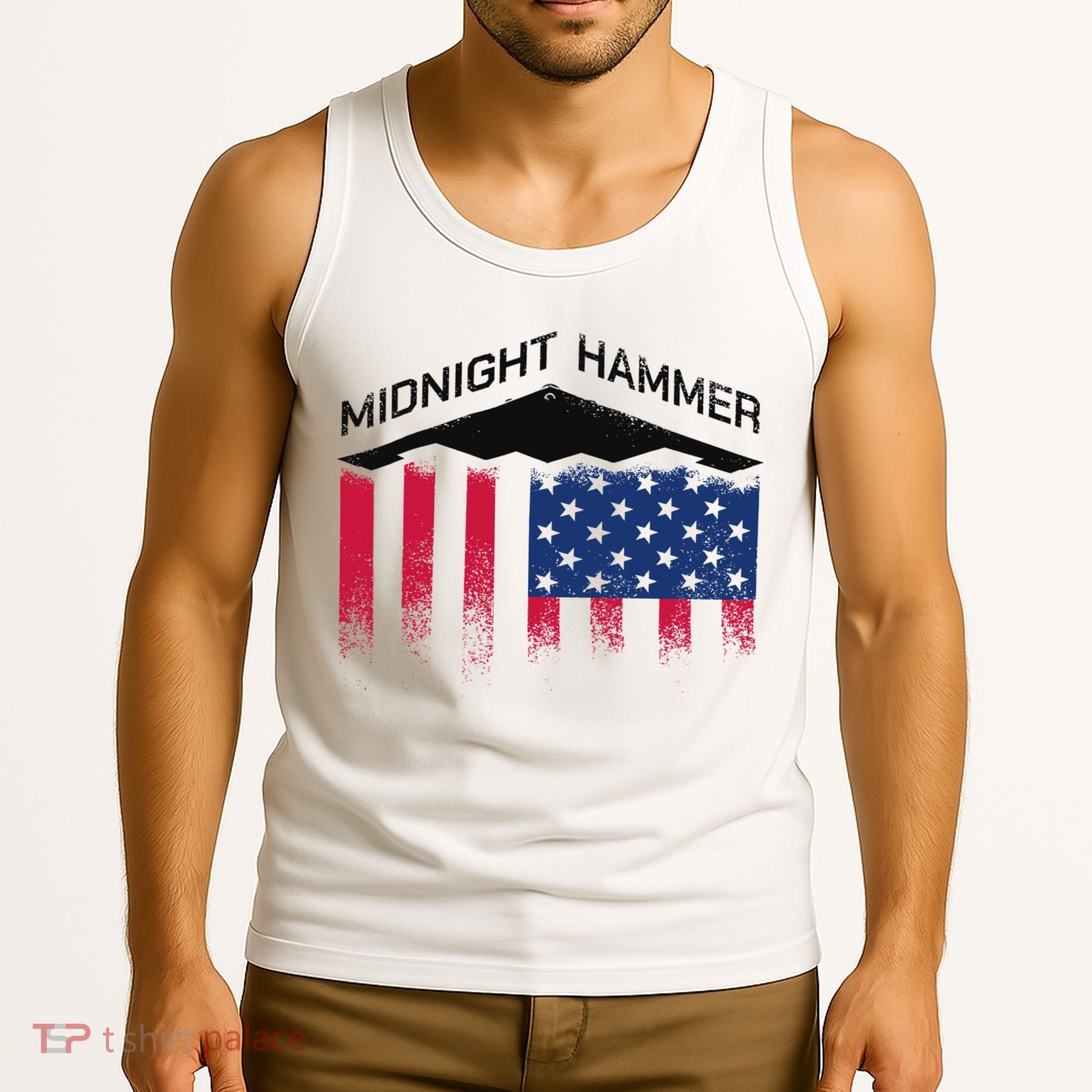Operation Midnight Hammer American Flag B-2 Tank Top