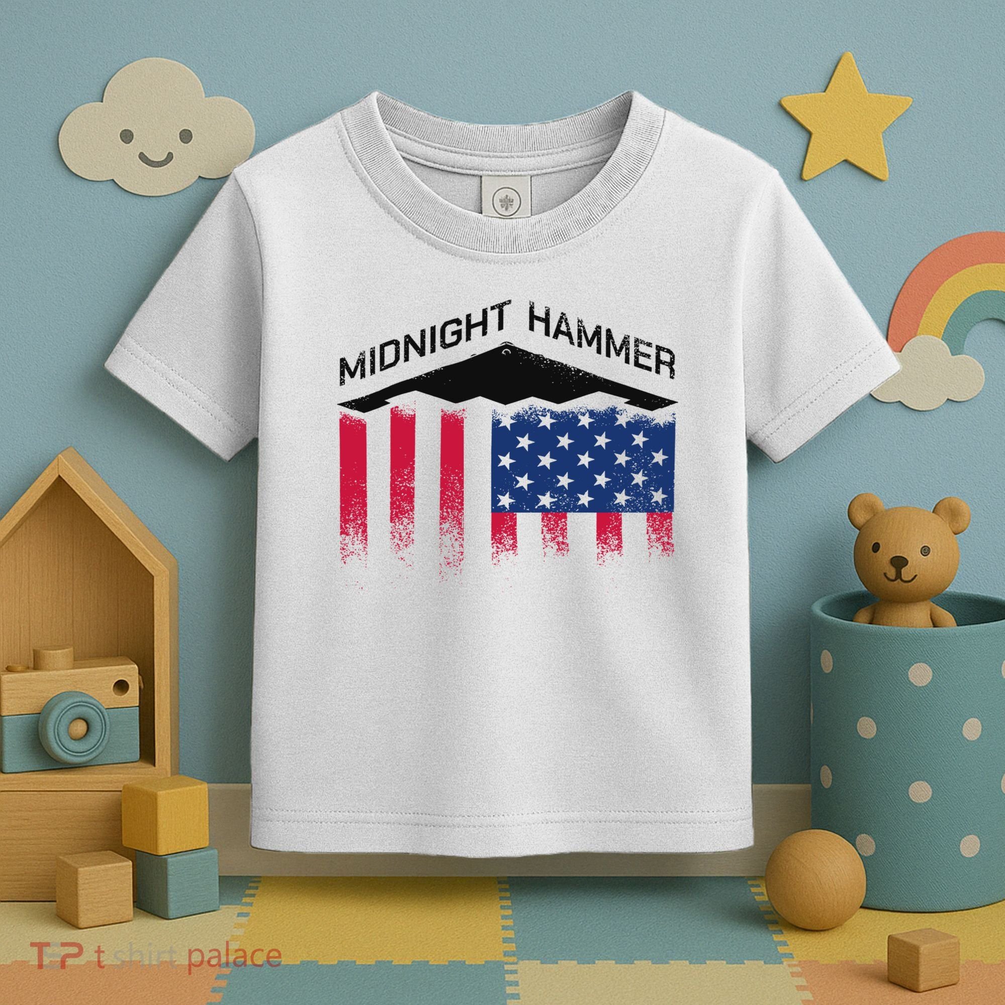 Operation Midnight Hammer American Flag B-2 Toddler T-Shirt