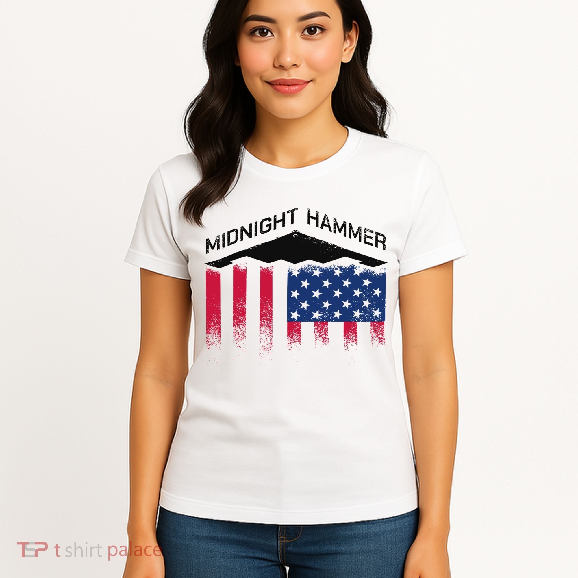 Operation Midnight Hammer American Flag B-2 Women's T-Shirt
