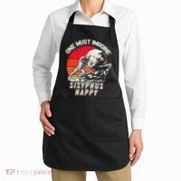 One Must Imagine Sisyphus Happy Cool Sisyphus Meme Apron thumb 2