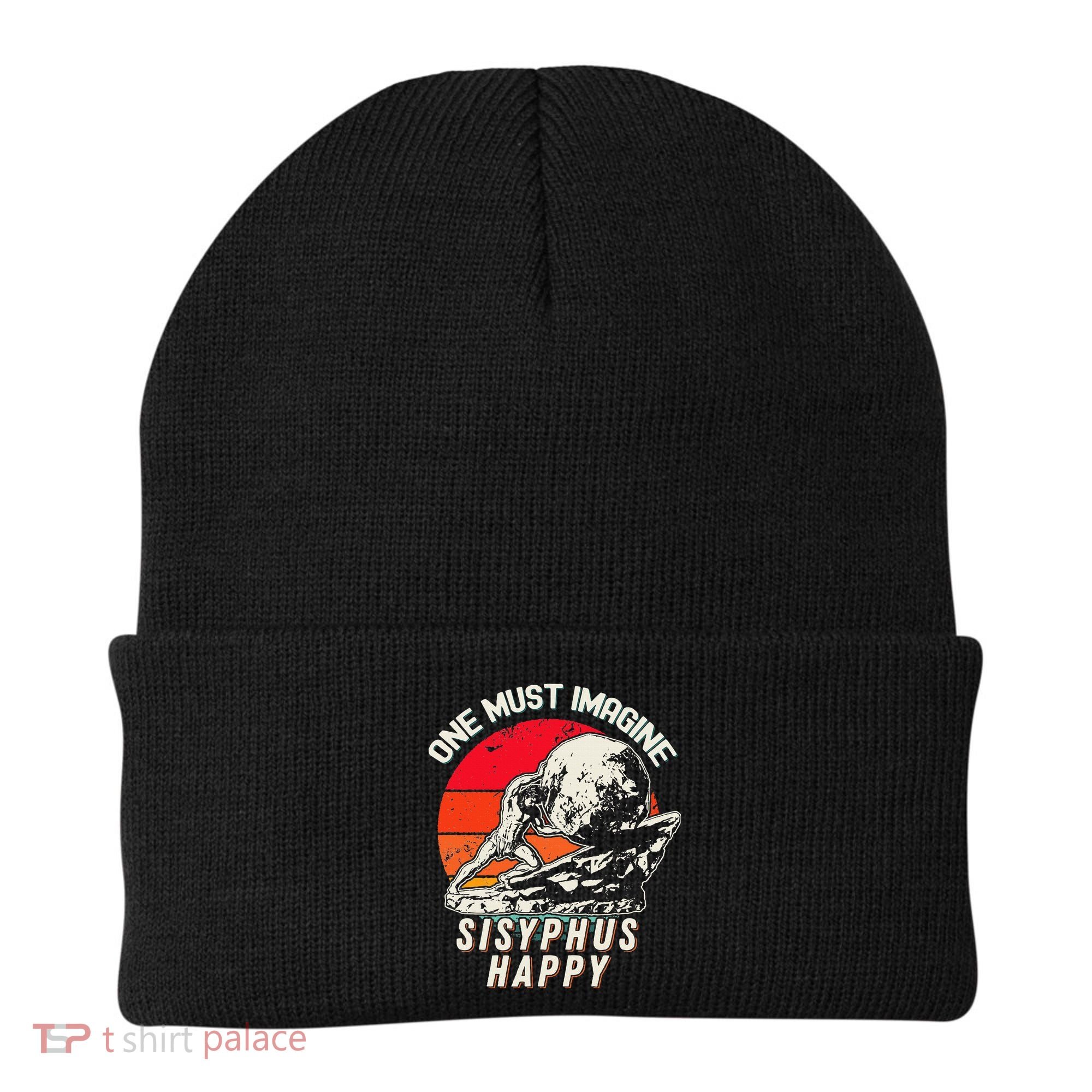 One Must Imagine Sisyphus Happy Cool Sisyphus Meme Beanie
