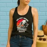 One Must Imagine Sisyphus Happy Cool Sisyphus Meme Women's Tank Top thumb 2