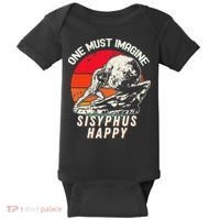 One Must Imagine Sisyphus Happy Cool Sisyphus Meme Baby Bodysuit thumb 0