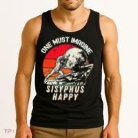 One Must Imagine Sisyphus Happy Cool Sisyphus Meme Tank Top thumb 3