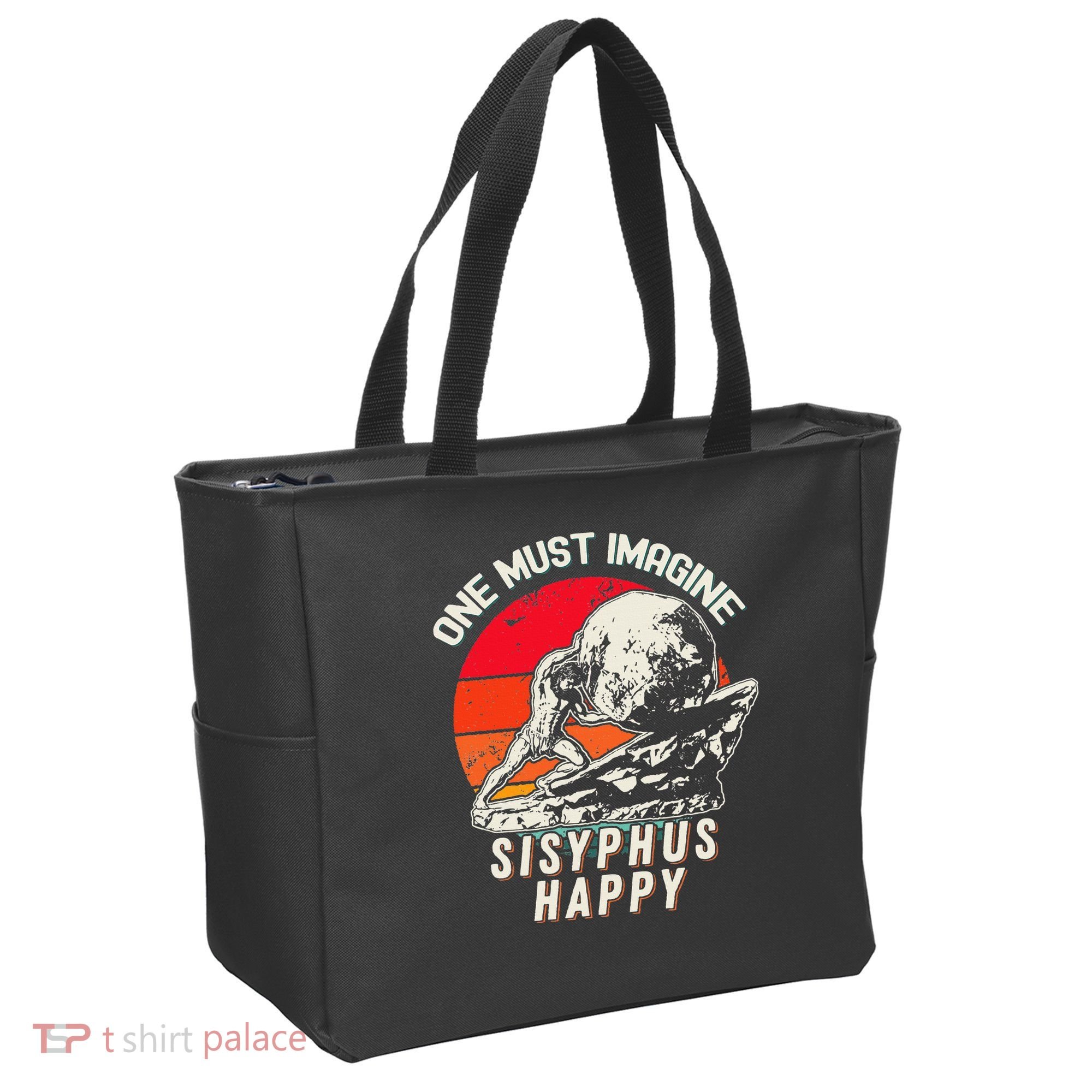 One Must Imagine Sisyphus Happy Cool Sisyphus Meme Tote Bag