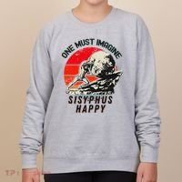 One Must Imagine Sisyphus Happy Cool Sisyphus Meme Women's Sweatshirt thumb 0