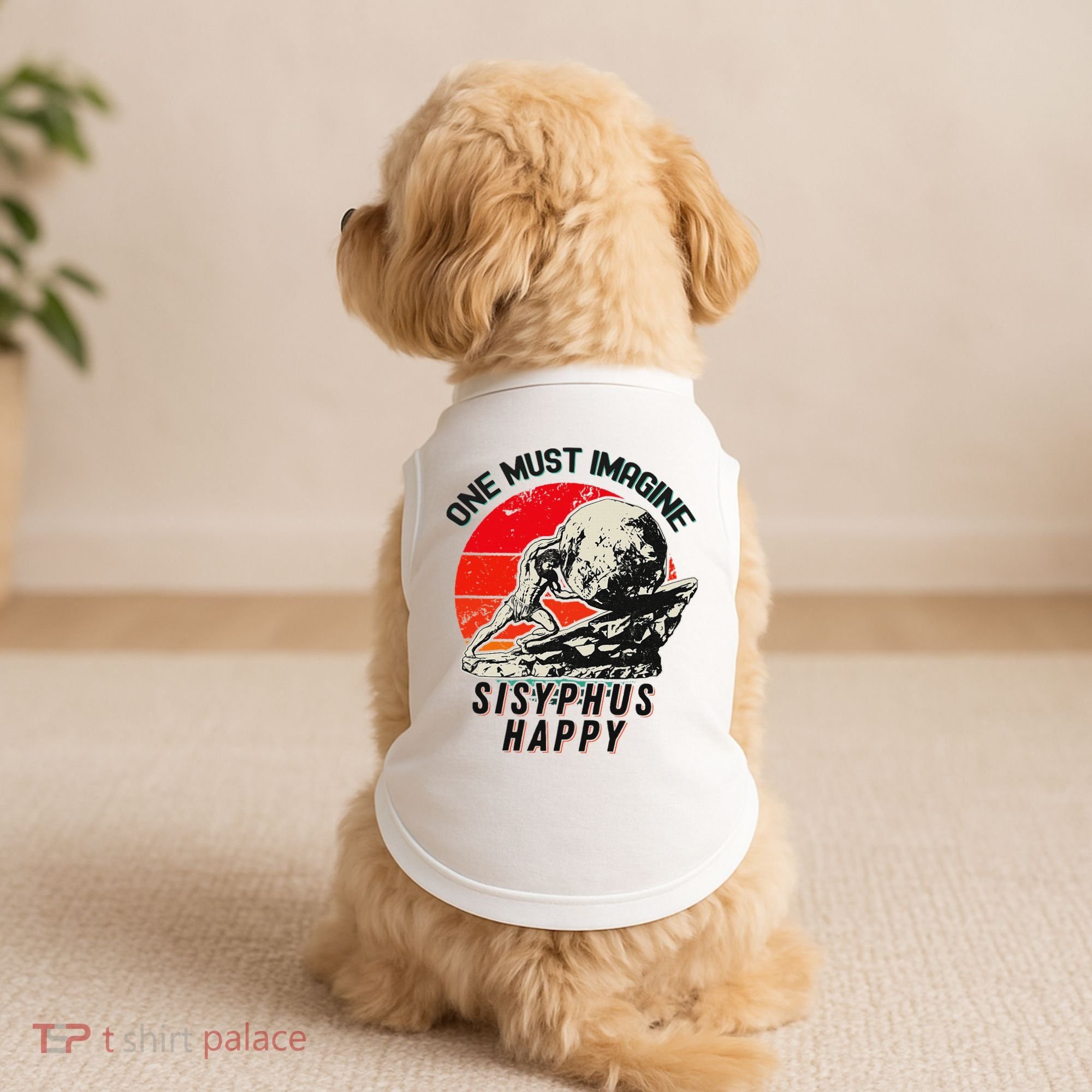 One Must Imagine Sisyphus Happy Cool Sisyphus Meme Doggie Tank