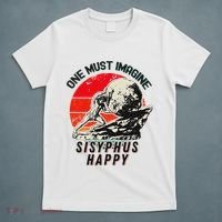 One Must Imagine Sisyphus Happy Cool Sisyphus Meme T-Shirt thumb 5