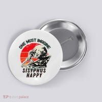 One Must Imagine Sisyphus Happy Cool Sisyphus Meme Button thumb 0