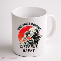 One Must Imagine Sisyphus Happy Cool Sisyphus Meme Coffee Mug thumb 1