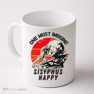 One Must Imagine Sisyphus Happy Cool Sisyphus Meme Coffee Mug