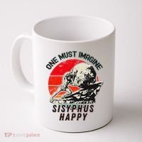 One Must Imagine Sisyphus Happy Cool Sisyphus Meme Coffee Mug thumb 0
