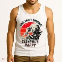 One Must Imagine Sisyphus Happy Cool Sisyphus Meme Tank Top thumb 3