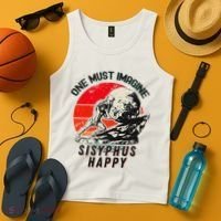 One Must Imagine Sisyphus Happy Cool Sisyphus Meme Tank Top thumb 4